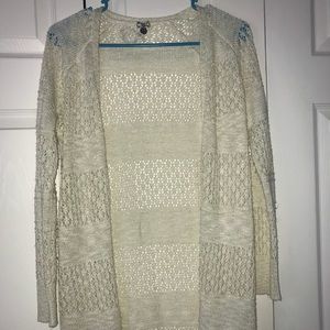 Kids crocheted white sweater